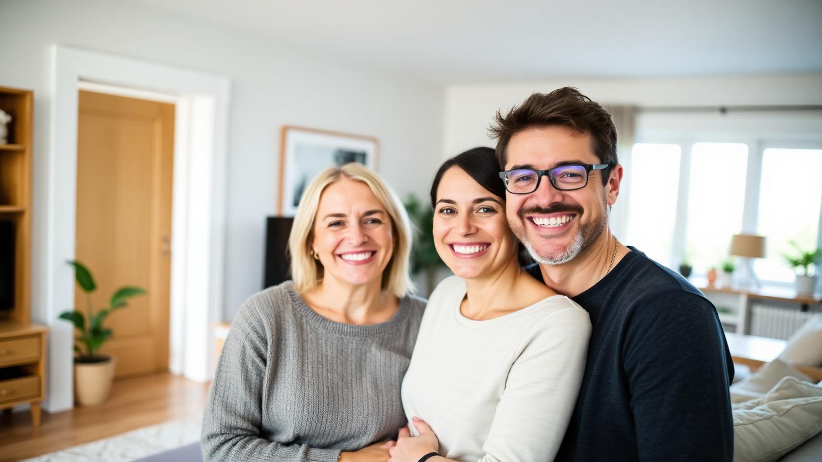 A Calgary family at home in their living room