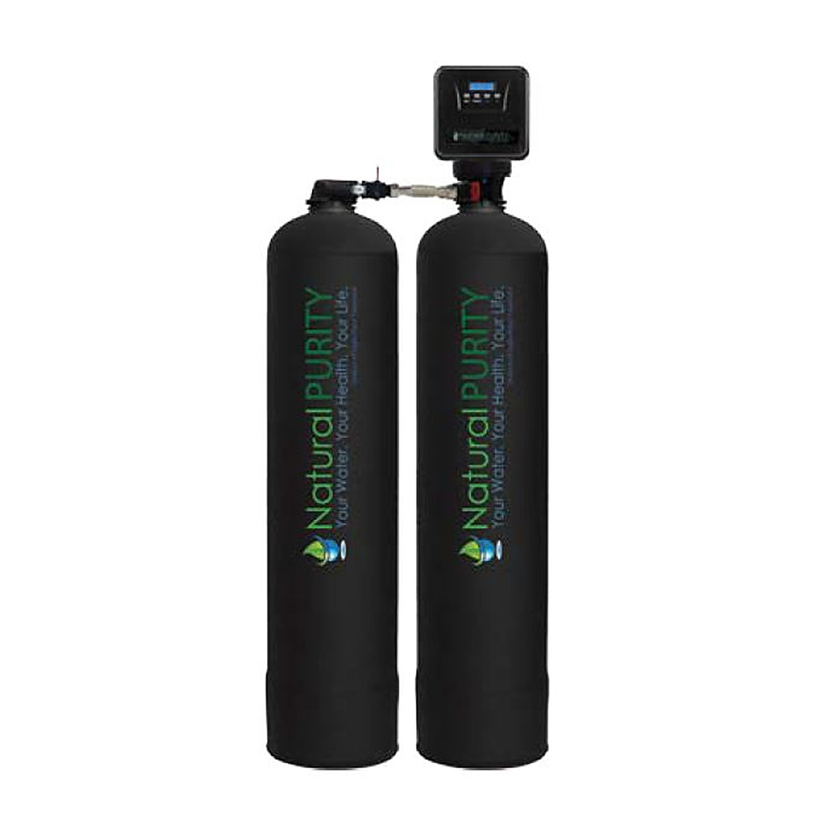 Two tank iron and sulphur removal filter with electronic control valve